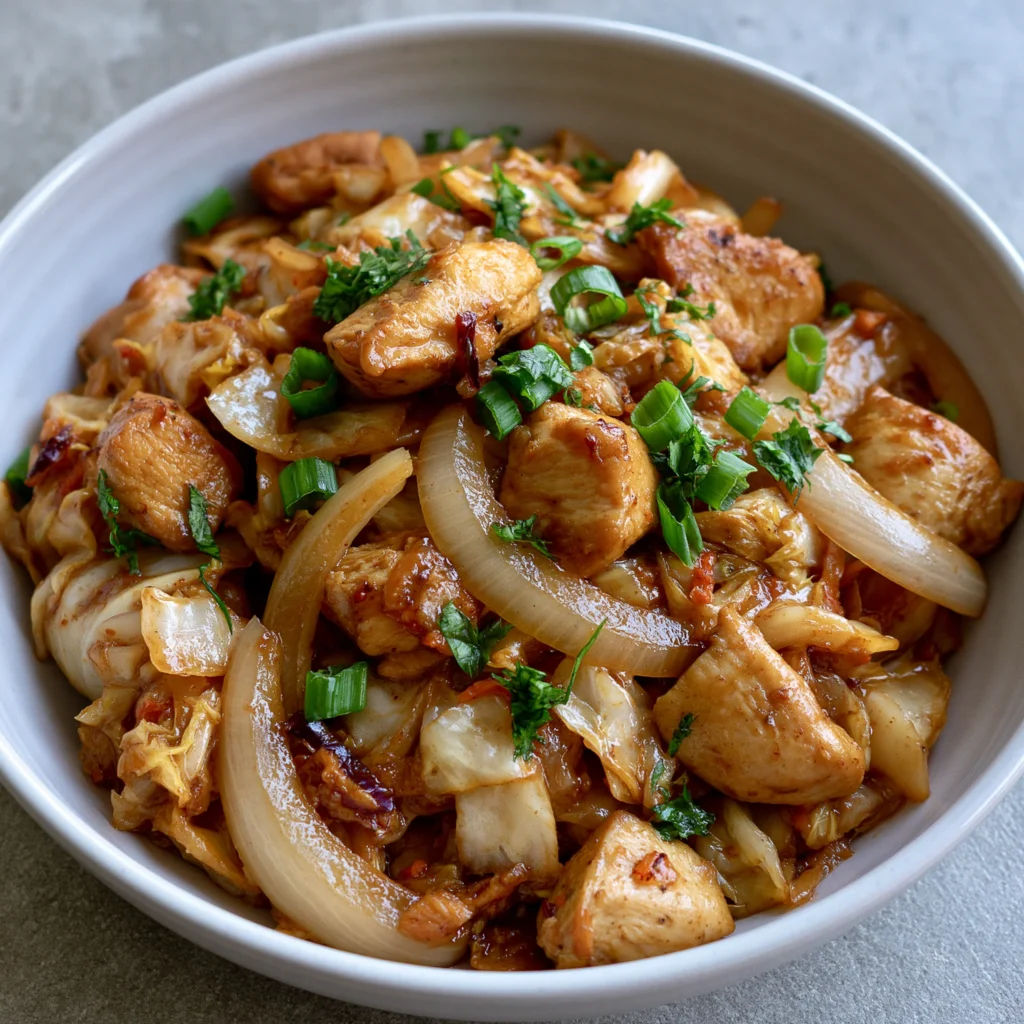 chicken cabbage stir fry