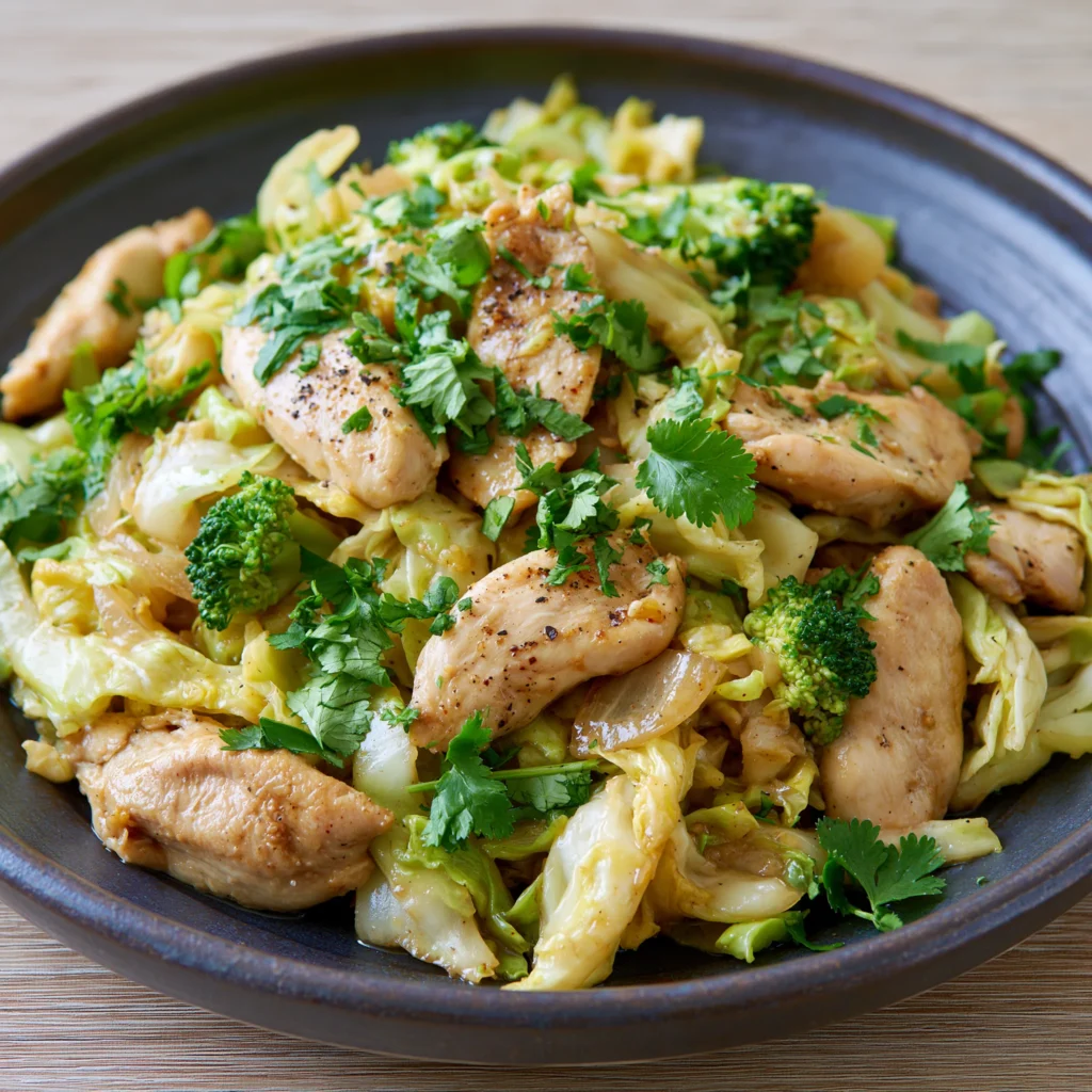 chinese chicken cabbage stir fry