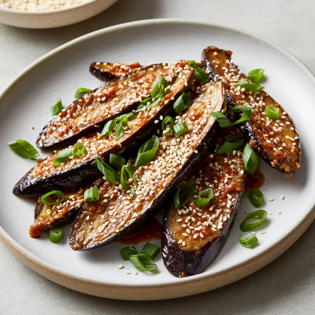 Miso-Glazed Eggplant with Sesame and Scallions