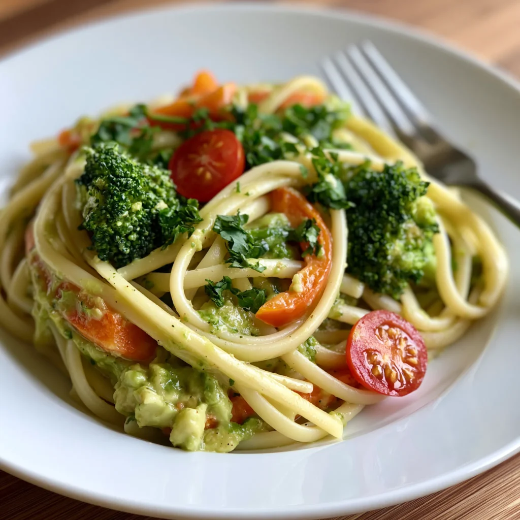 Vegetable Pasta with Avocado or Creamy Sauce