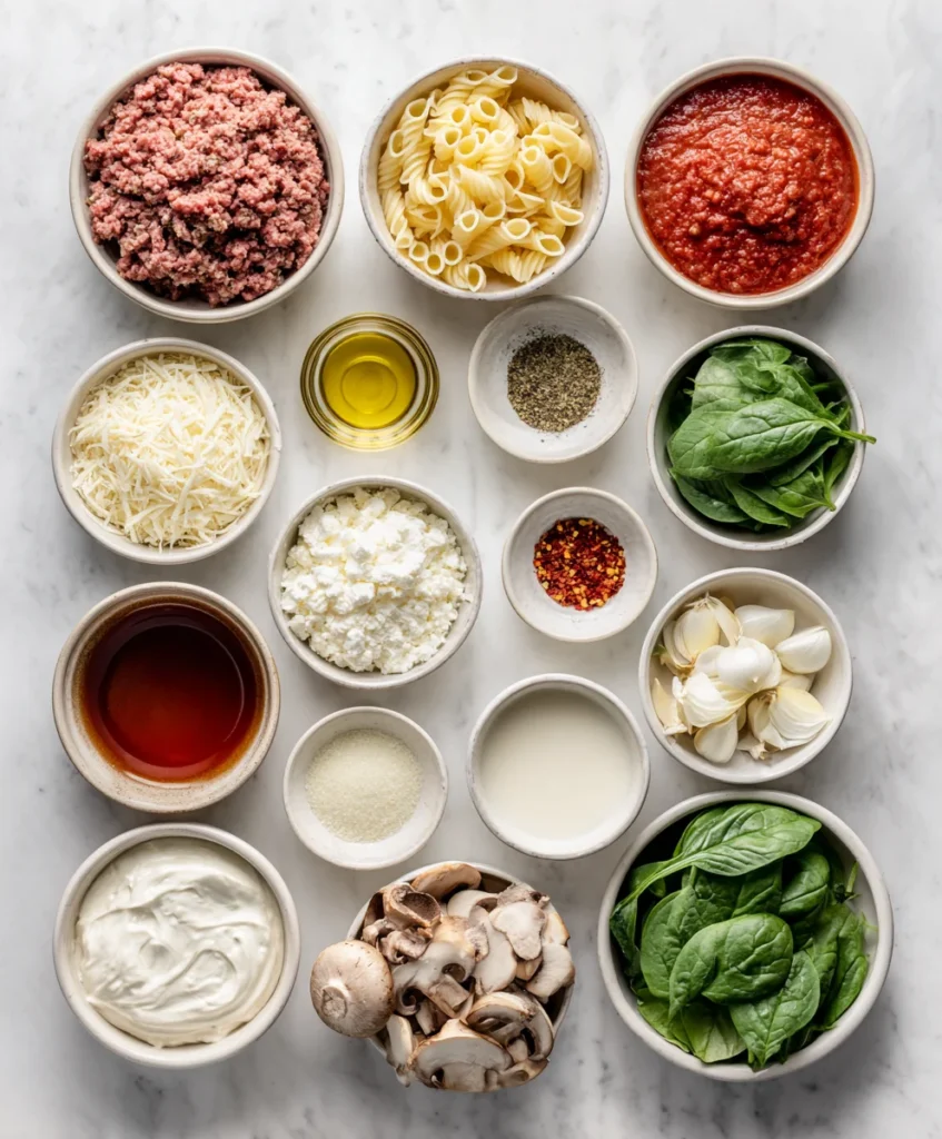 baked ziti with ground beef and ricotta