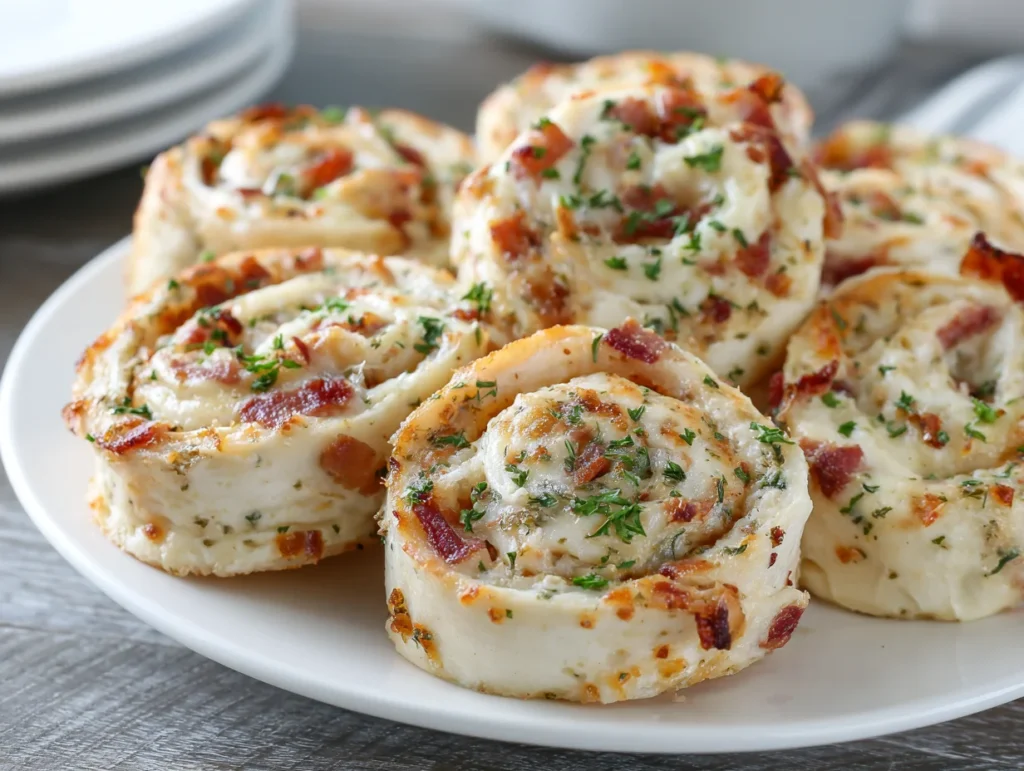 chicken bacon ranch pinwheels