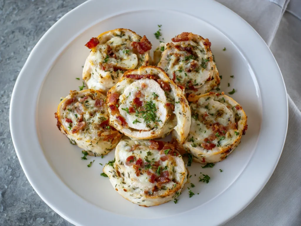 chicken bacon ranch pinwheels