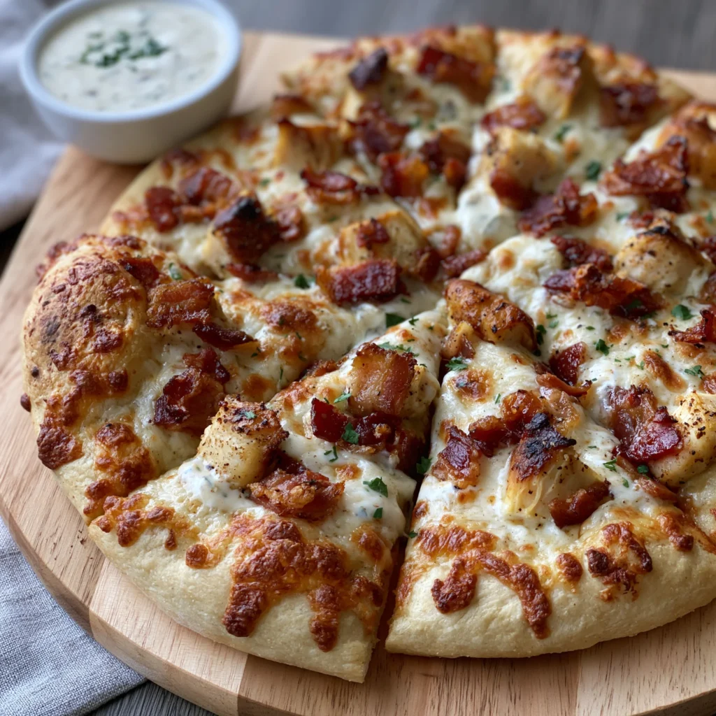 chicken bacon ranch pizza