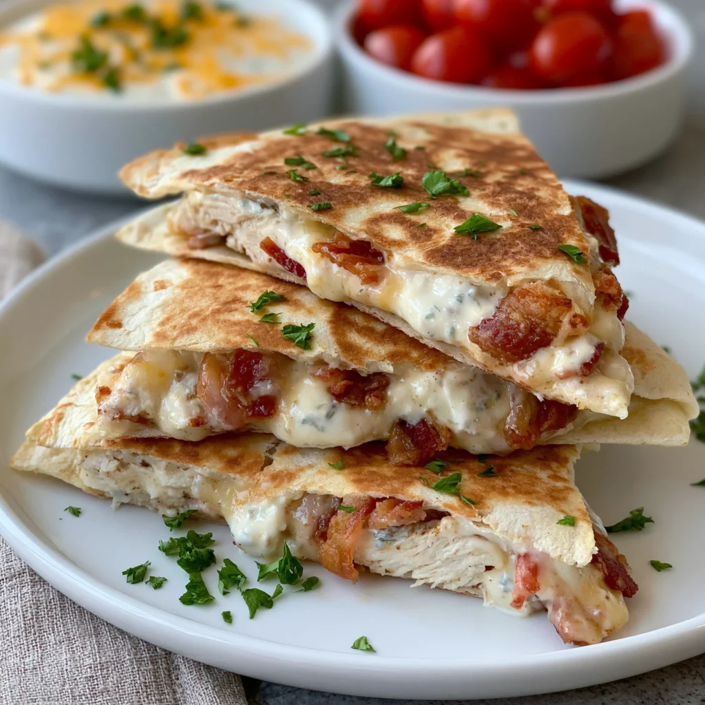 chicken bacon ranch quesadilla