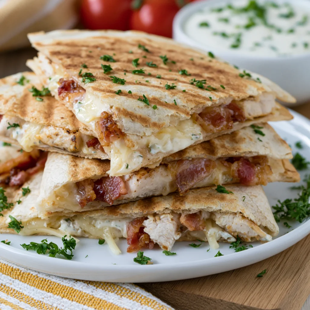 chicken bacon ranch quesadilla