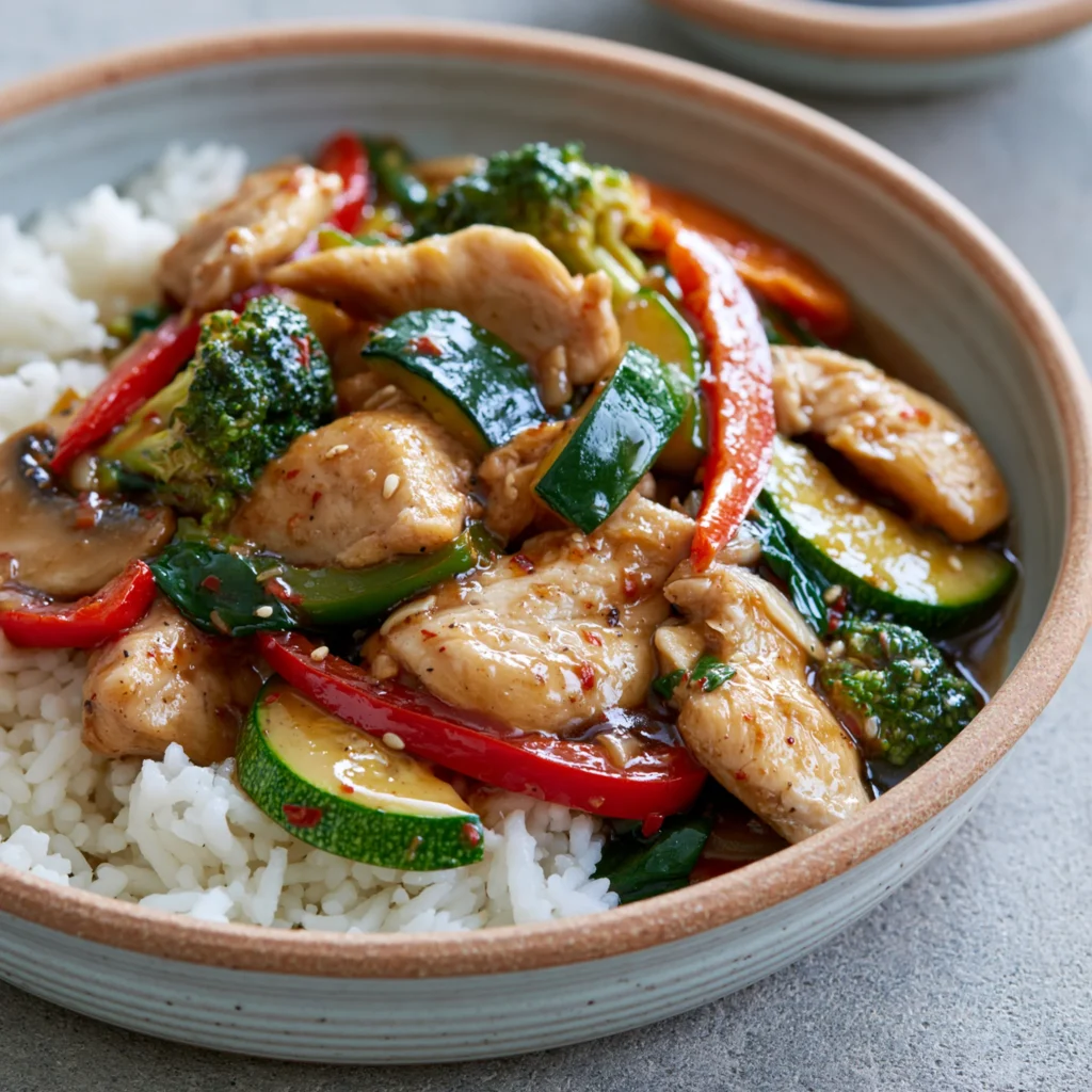 chicken stir fry with vegetables