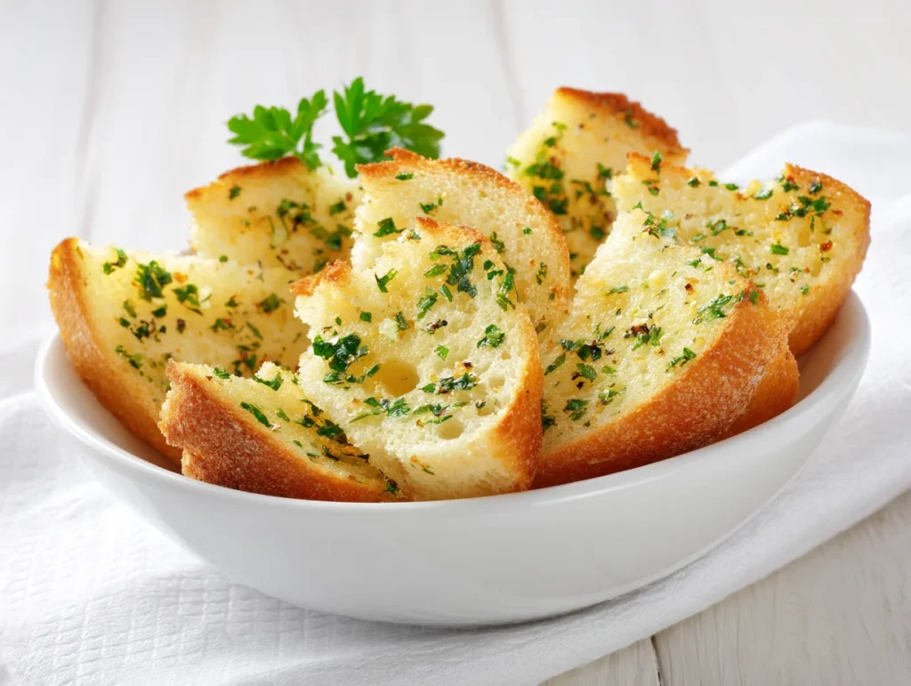 garlic bread with sliced bread