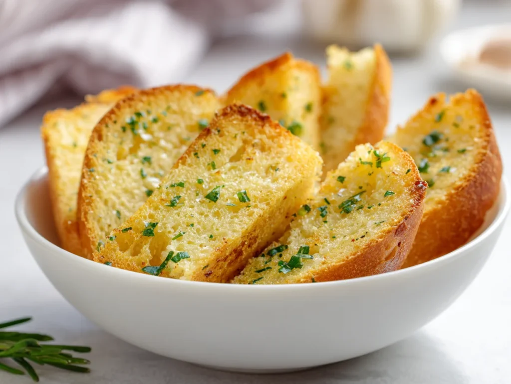 garlic bread with sliced bread