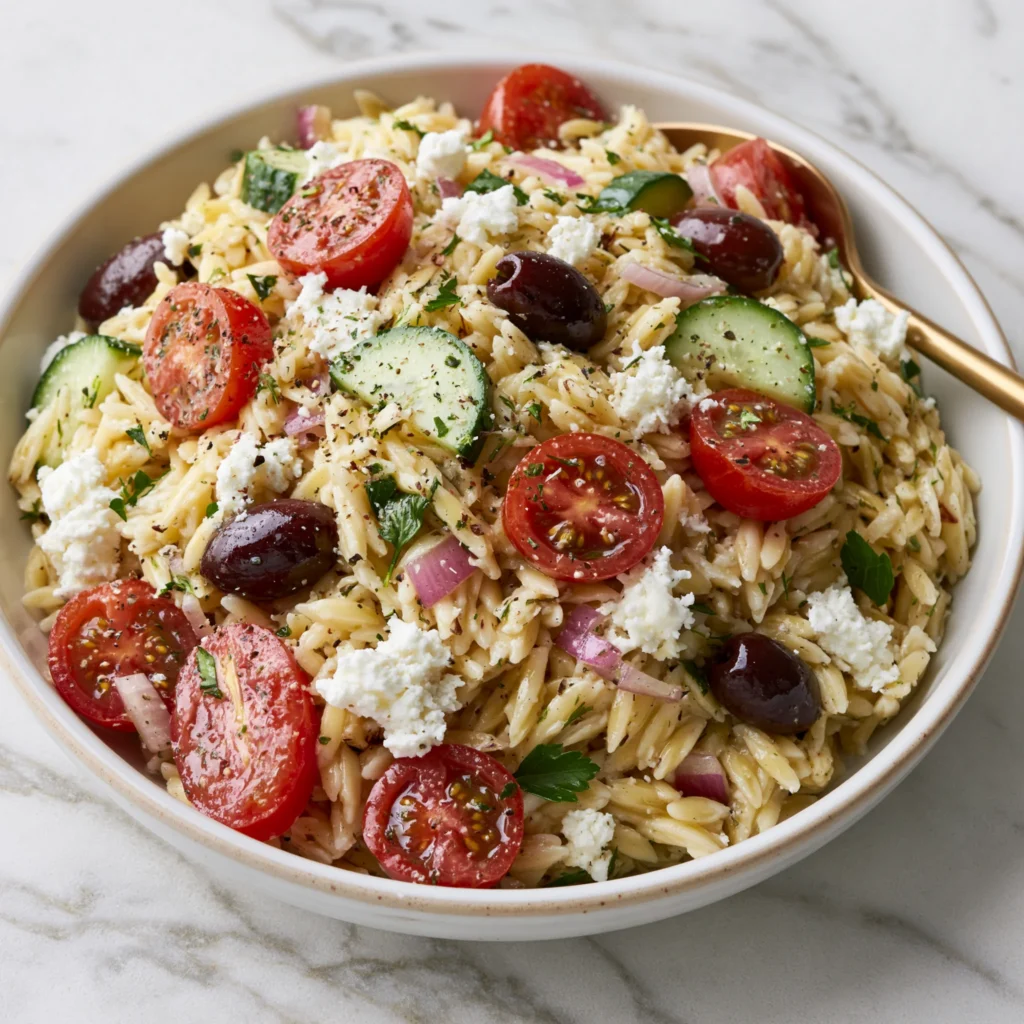 greek orzo pasta salad