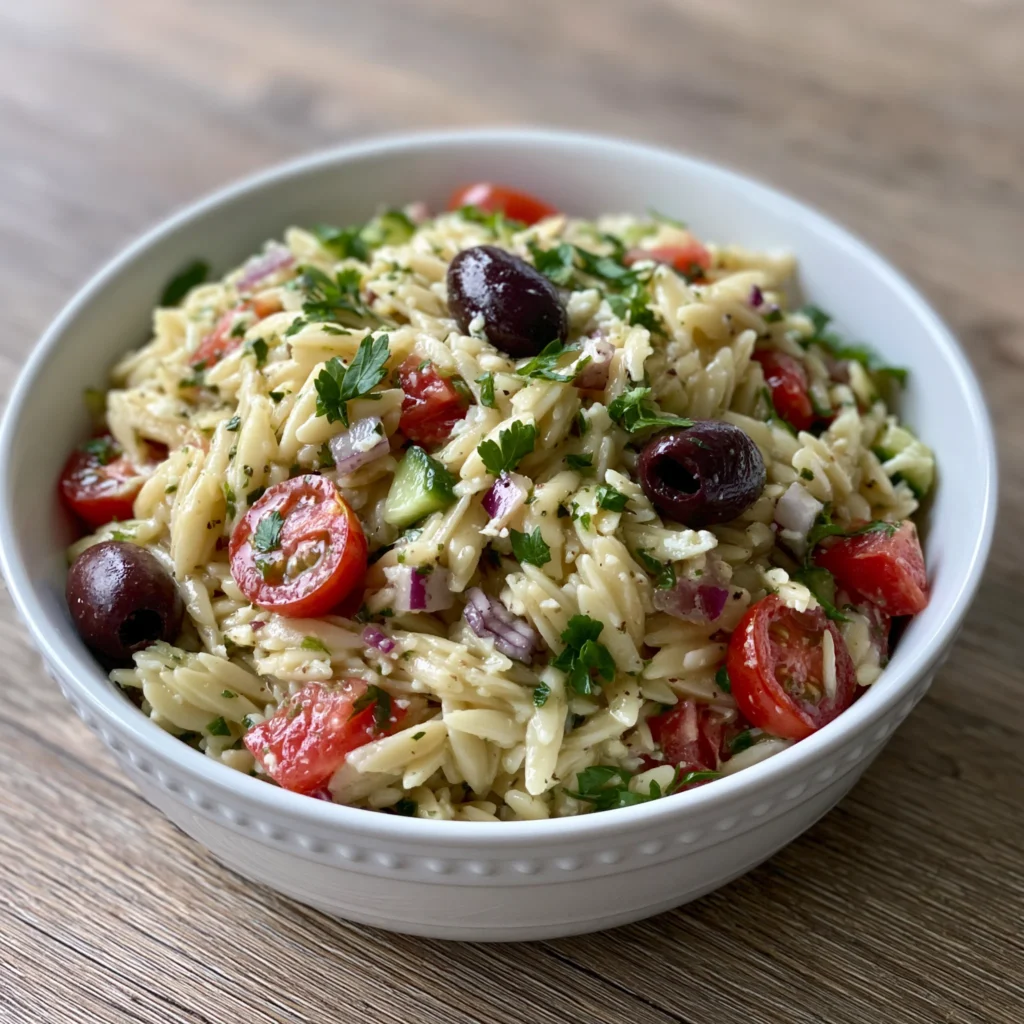 greek orzo pasta salad