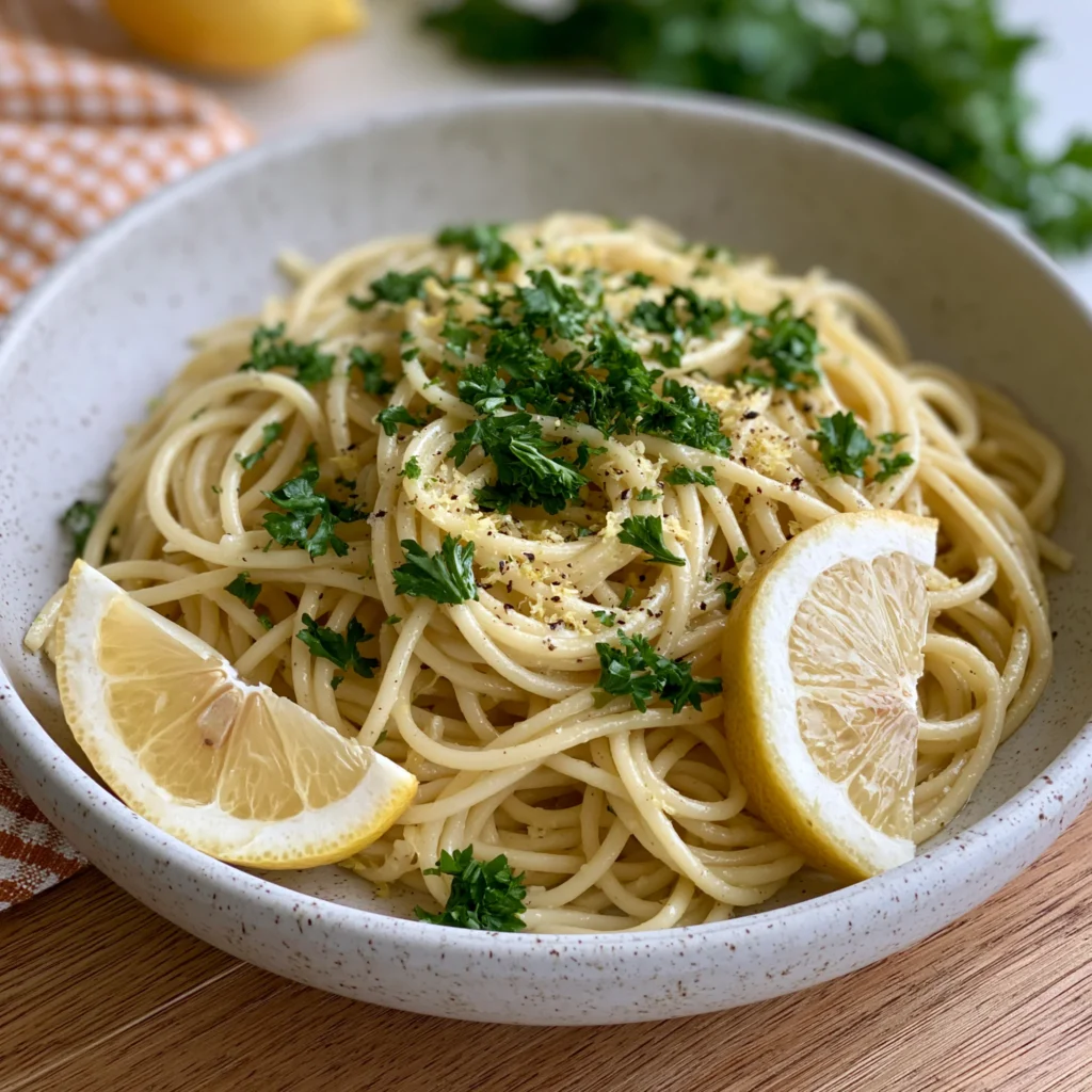 lemon garlic pasta