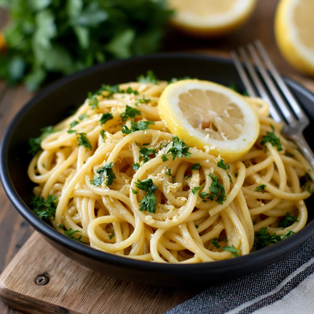 lemon garlic pasta