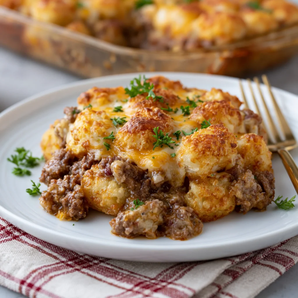 Cheeseburger Tater Tot Casserole