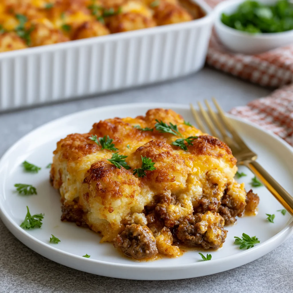 Cheeseburger Tater Tot Casserole