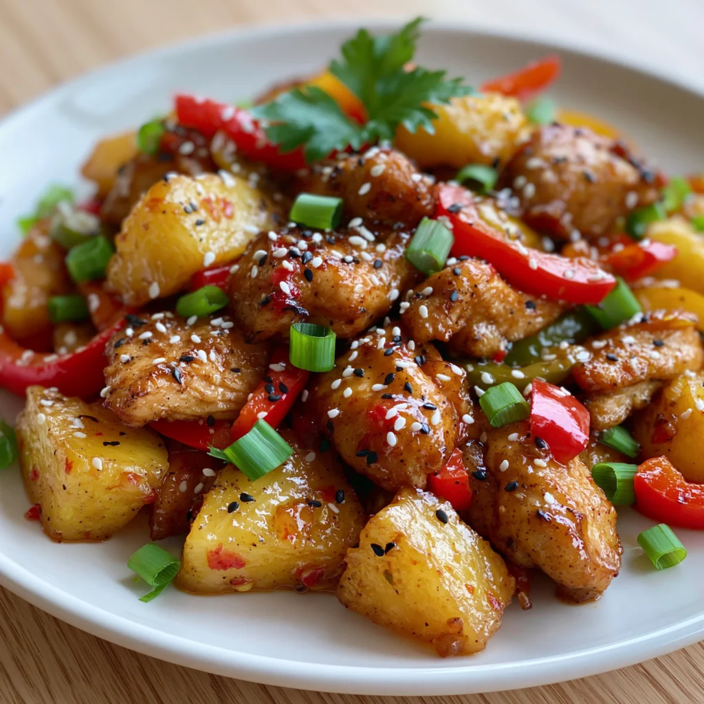Chicken Stir-fry With Pineapple And Peppers