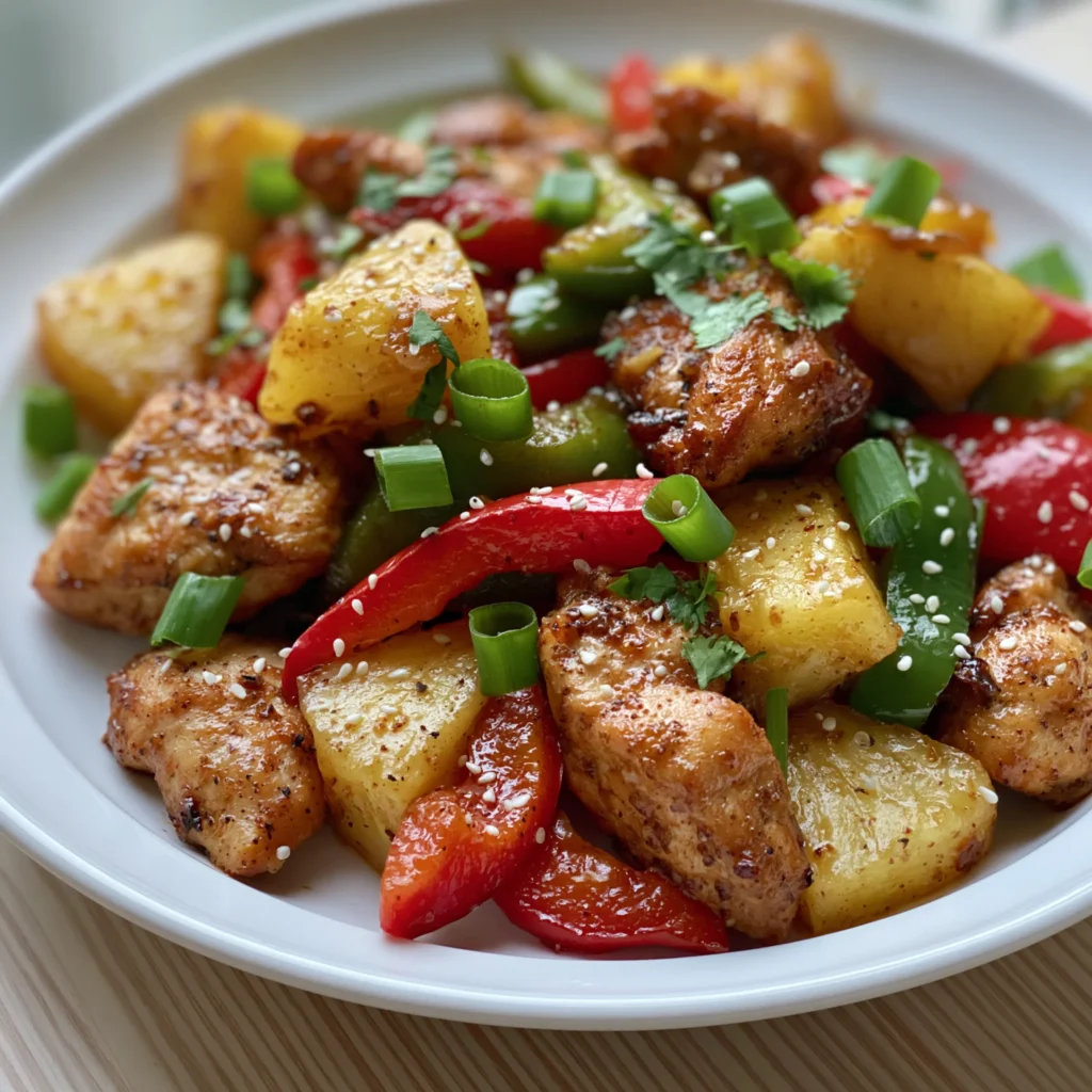 Chicken Stir-fry With Pineapple And Peppers