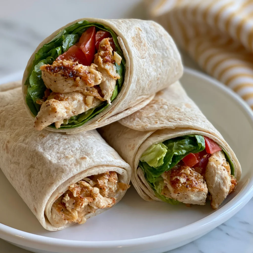 Garlic Chicken Wraps
