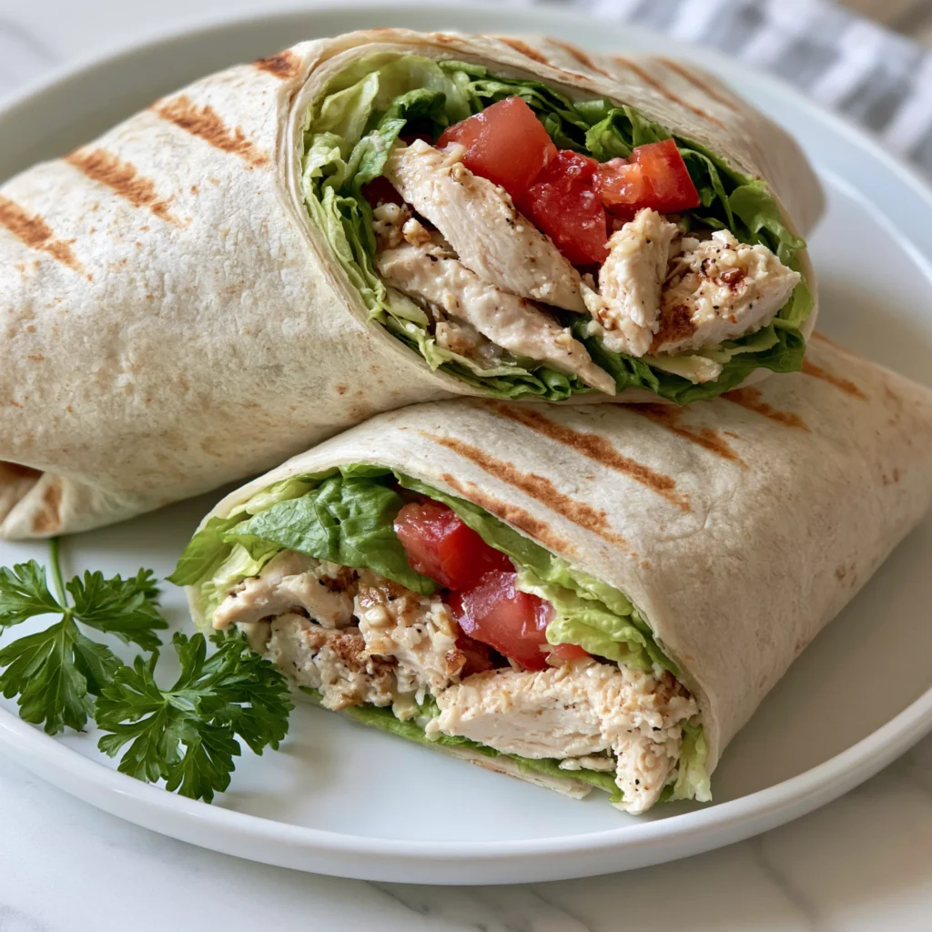 Garlic Chicken Wraps