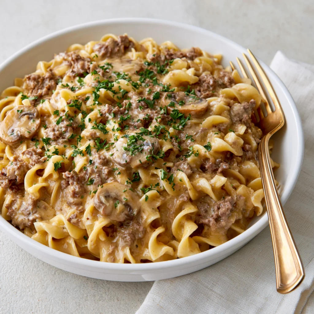 Ground Beef Stroganoff