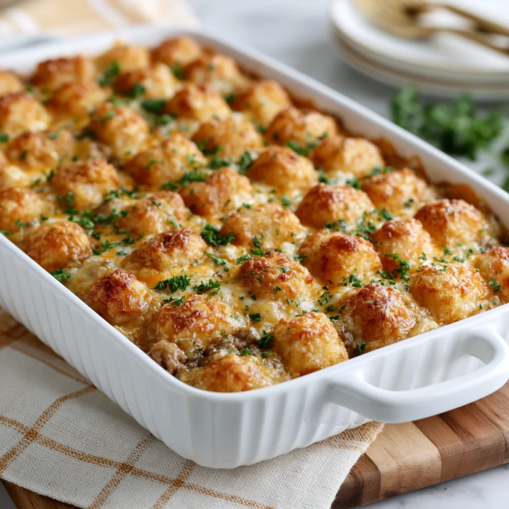 Tater Tot Casserole With Ground Beef