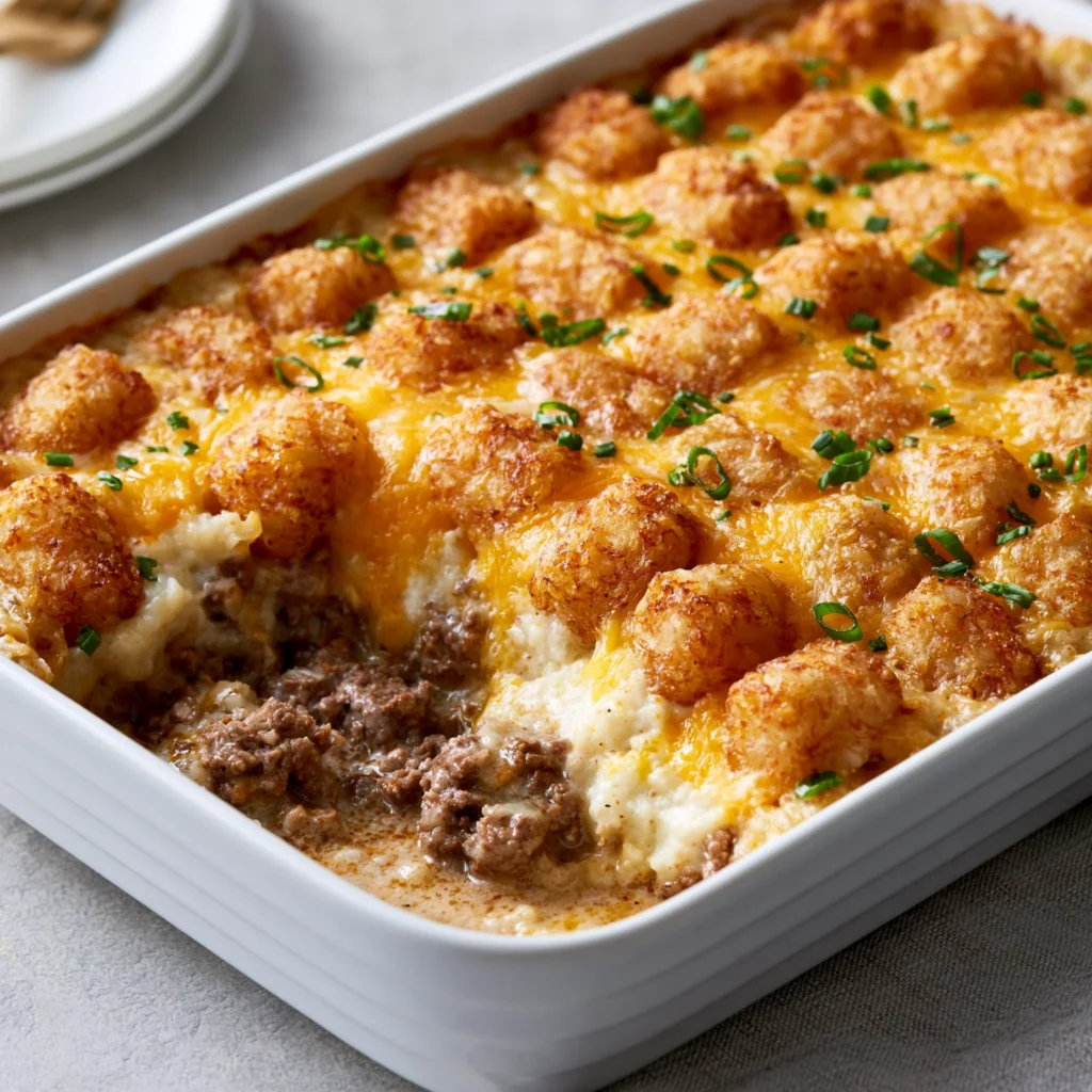 Tater Tot Casserole With Ground Beef