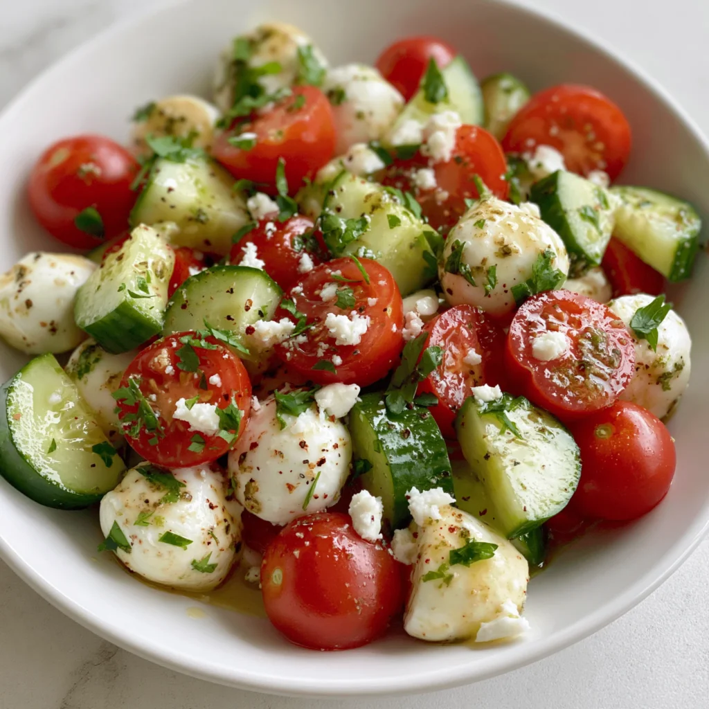 cucumber tomato mozzarella salad