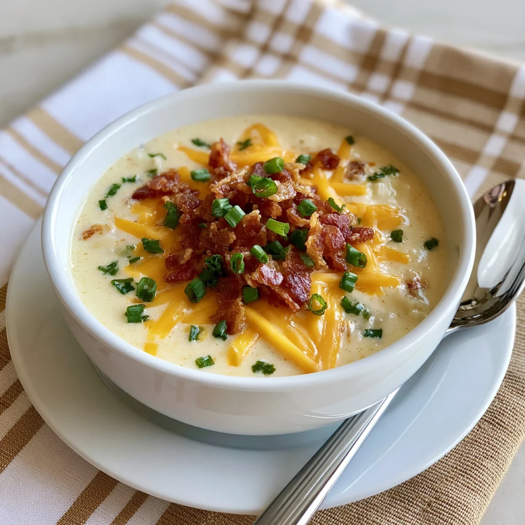 loaded cheesy potato soup
