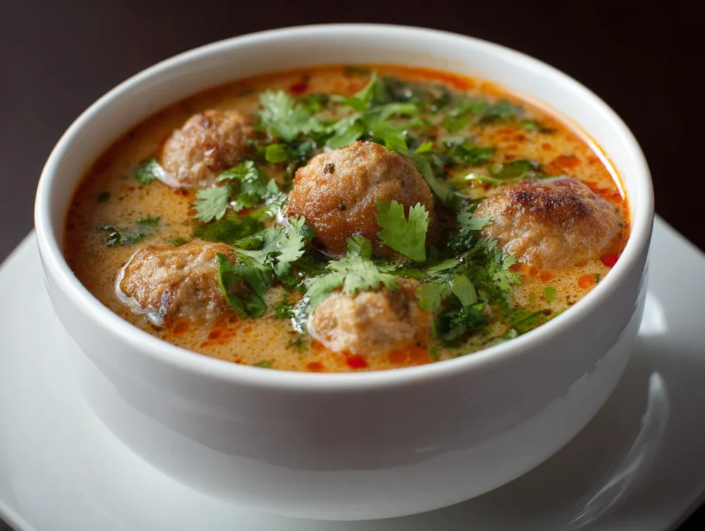 thai curry meatball soup