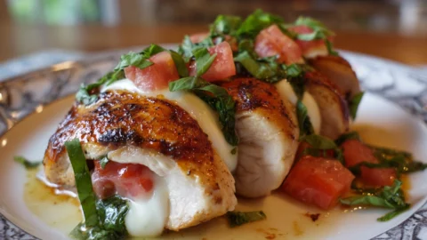 Caprese Stuffed Chicken...