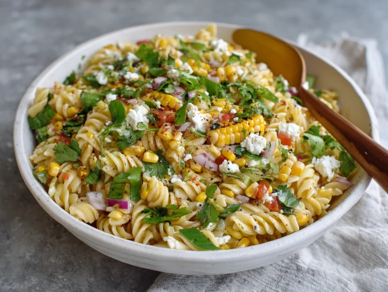 Healthy Street Corn Pasta Salad Recipe..