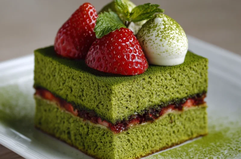 Matcha Green Tea Bento Cake Recipe