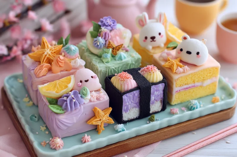 Pastel Decorated Korean Style Bento Cake Recipe
