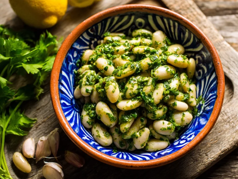 Simple Salsa Verde Cannellini Beans Salad