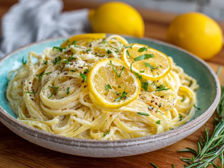 Creamy Lemon Pasta Recipe with Fresh Flavor.