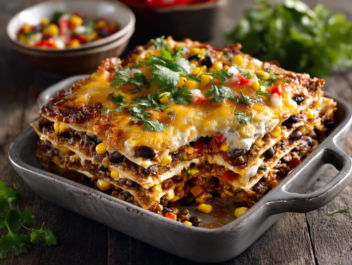 Healthy Vegetarian Mexican Lasagna Recipe