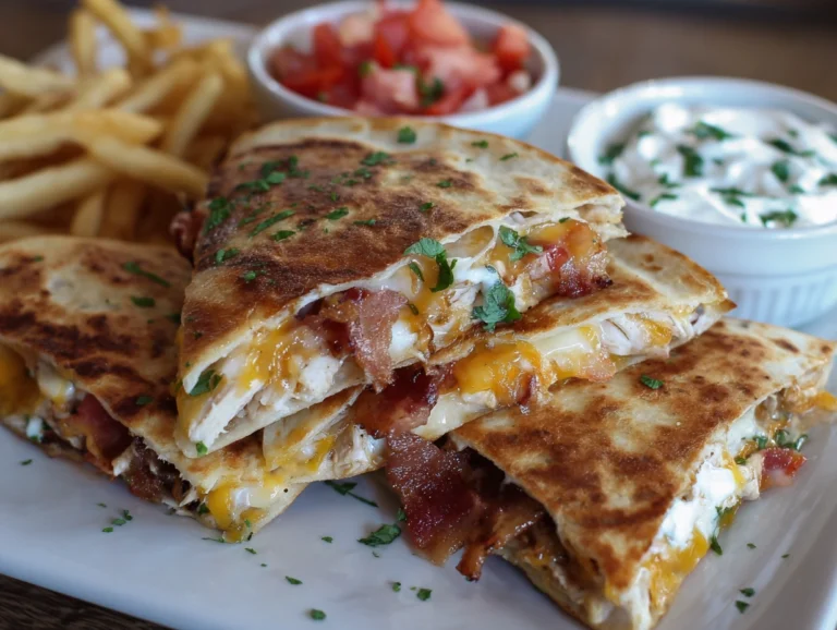 Loaded Chicken Bacon Ranch Quesadilla..