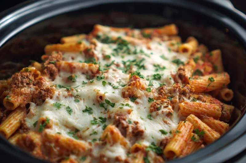 Slow Cooked Baked Ziti Crockpot Recipe