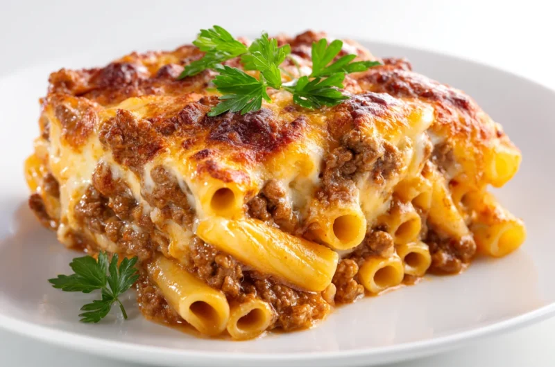 Flavor-Packed Baked Ziti with Ground Beef Recipe