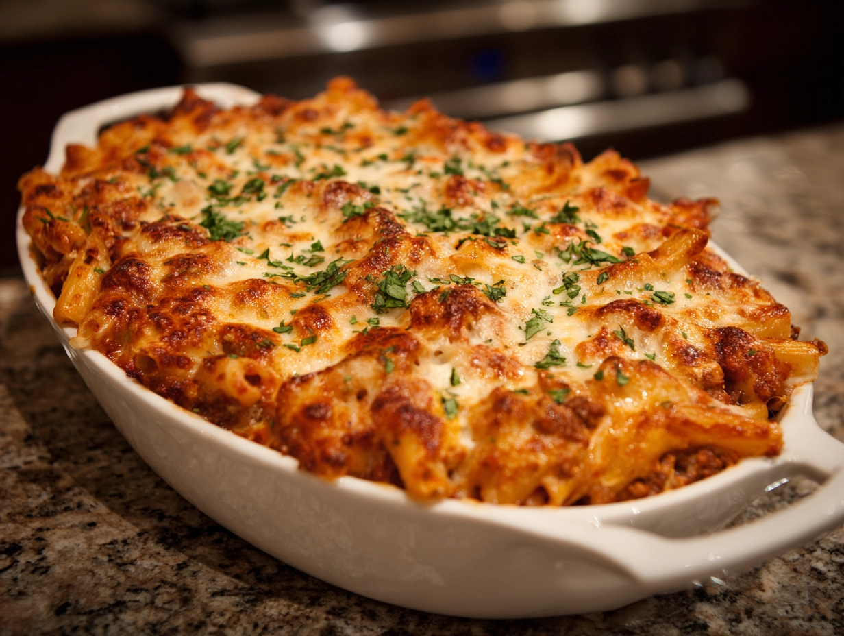 Best Ever Baked Ziti with Ground Beef and Ricotta Recipe