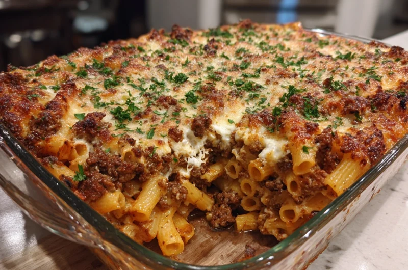 Baked Ziti with Ground Beef and Ricotta Recipe