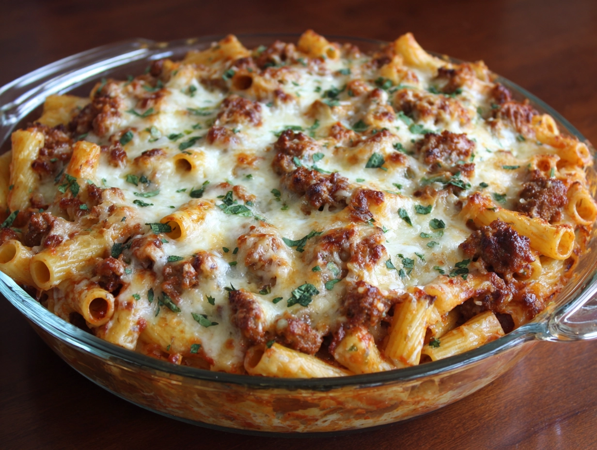 Spicy and Savory Baked Ziti with Italian Sausage Recipe