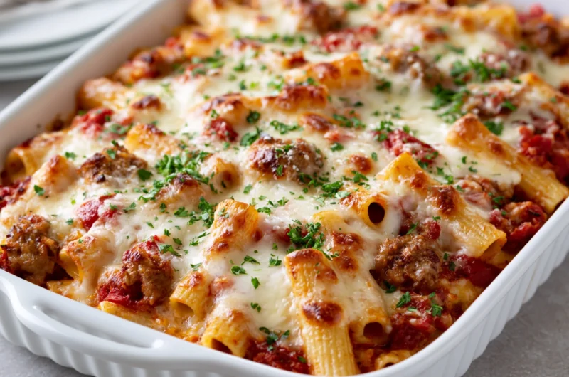 Spicy and Savory Baked Ziti with Italian Sausage Recipe