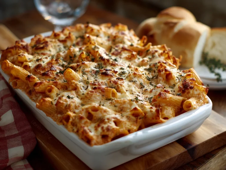 baked ziti with ricotta.