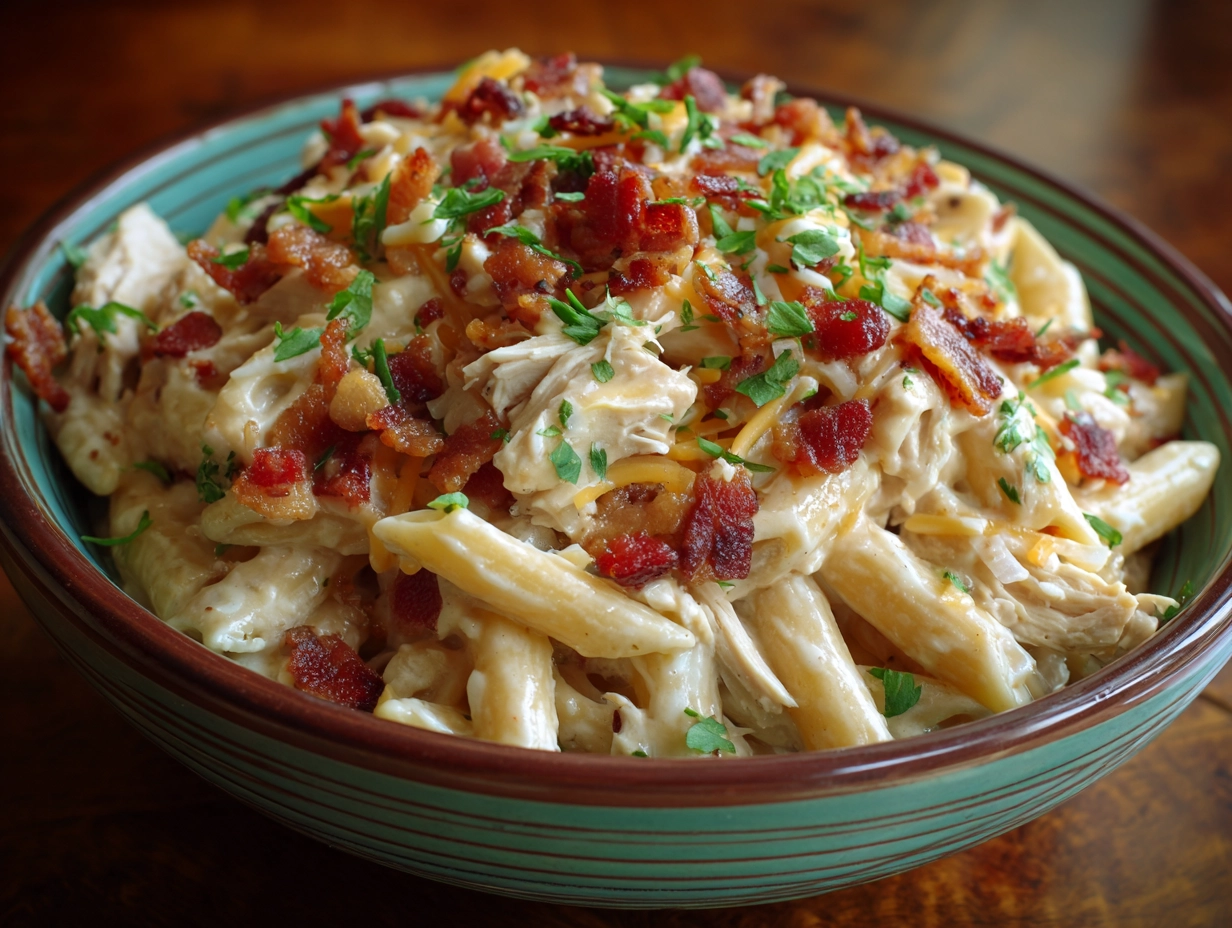 Easy Homemade Chicken Bacon Ranch Pasta Recipe
