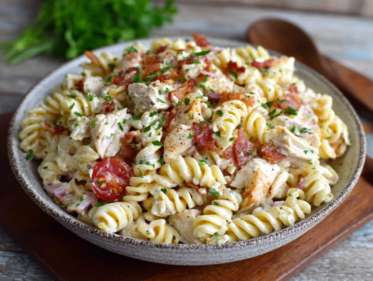 chicken bacon ranch pasta salad.