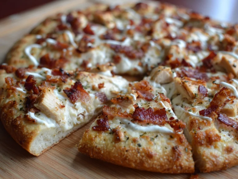 chicken bacon ranch pizza..