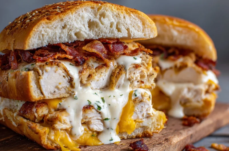 Cheesy Chicken Bacon Ranch Sandwich You’ll Love