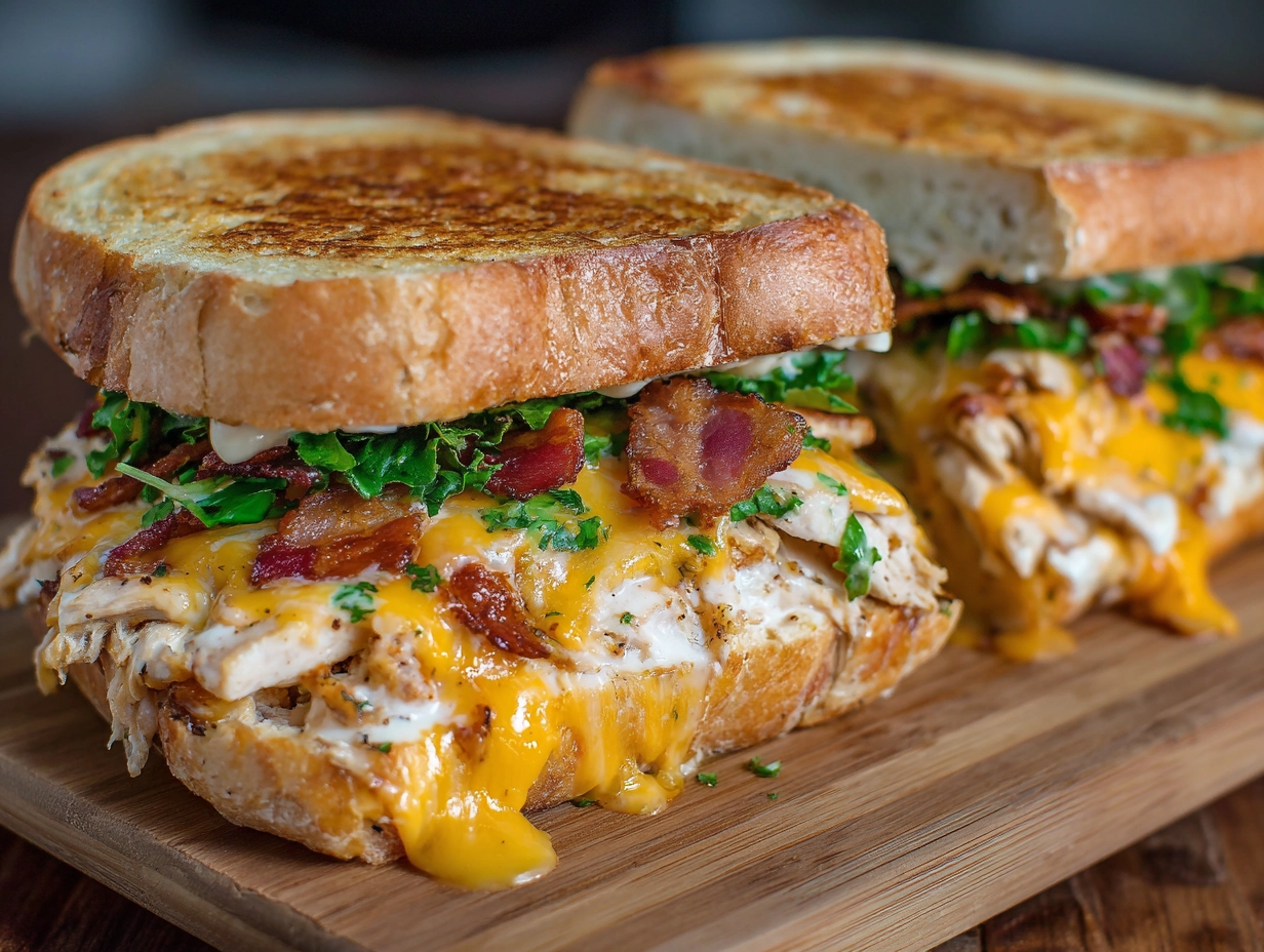 Cheesy Chicken Bacon Ranch Sandwich You’ll Love