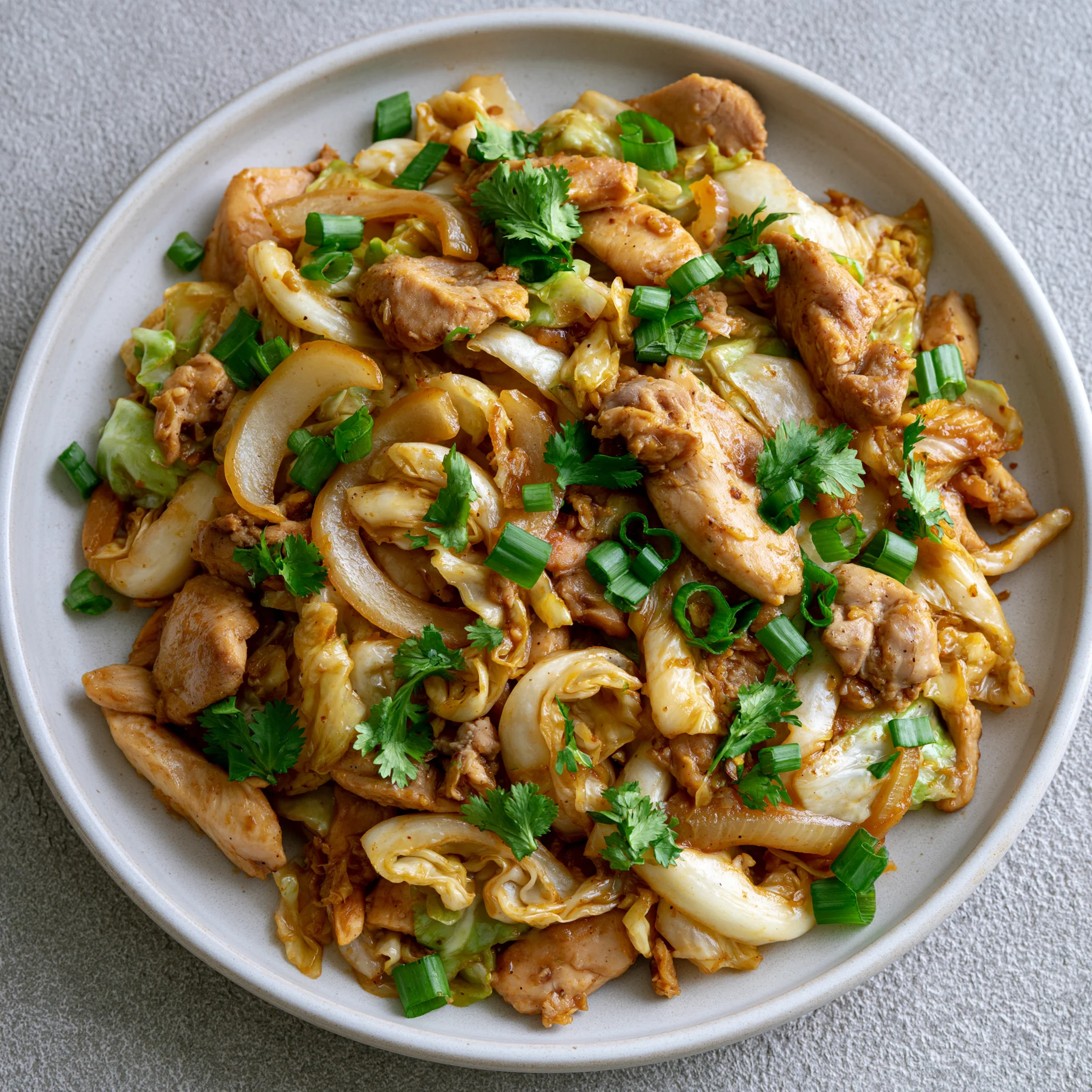 chicken cabbage stir fry
